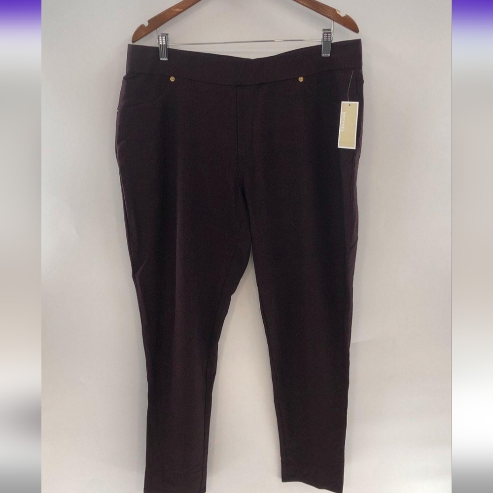 MICHAEL Michael Kors Burgundy Patterned Pants